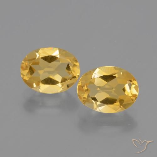 3.40ctw Natural Dorado medio Citrino, Ovalada, VVS-VS