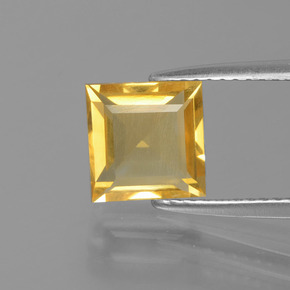 Citrino oro natural de 1,77 ct, cuadrado, VVS-VS