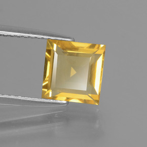 Citrino oro natural de 1,77 ct, cuadrado, VVS-VS
