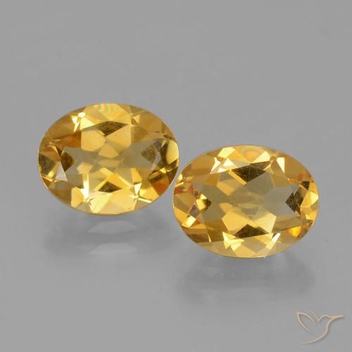 3.20ctw Natural Dorado intenso Citrino, Ovalada, VVS-VS