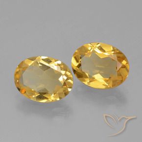 Gemas de Citrino Dorado natural de 3.22 ct, Ovalada, VVS-VS