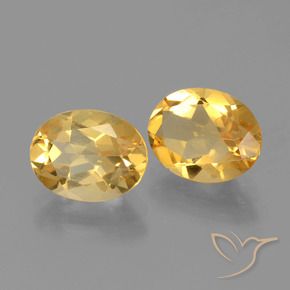 Gemas de Citrino Naranja dorado intenso natural de 3.28 ct, Ovalada, VVS-VS