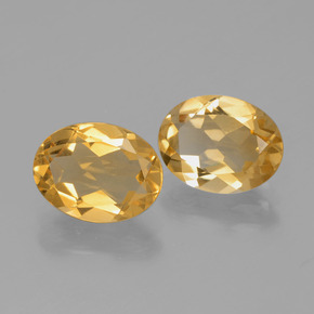Gemas de Citrino Oro natural de 3.12 ct, Corte Óvalo, VVS-VS