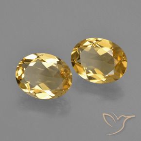 Gemas de Citrino Naranja dorado intenso natural de 2.98 ct, Corte Óvalo, VVS-VS