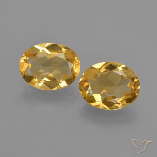 2.53ctw Natural Dorado oscuro medio Citrino, Ovalada, VS