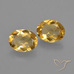 Gemas de Citrino Dorado oscuro medio natural de 2.53 ct, Ovalada, VS