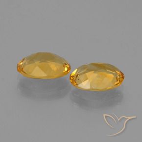 Gemas de Citrino Dorado oscuro medio natural de 2.53 ct, Ovalada, VS