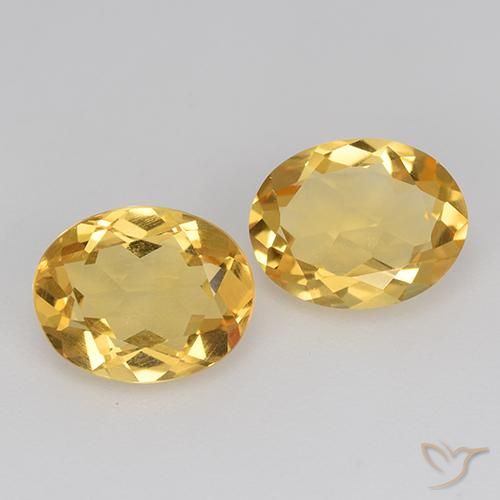2.81ctw Natural Dorado medio Citrino, Ovalada, VVS-VS