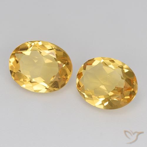 Gemas de Citrino Dorado medio natural de 2.81 ct, Ovalada, VVS-VS