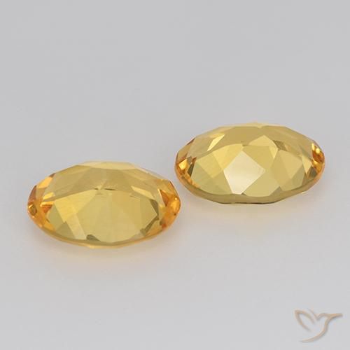 Gemas de Citrino Dorado medio natural de 2.81 ct, Ovalada, VVS-VS