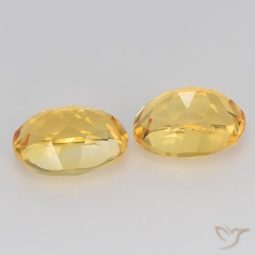 Gemas de Citrino Dorado medio natural de 3.87 ct, Ovalada, VS