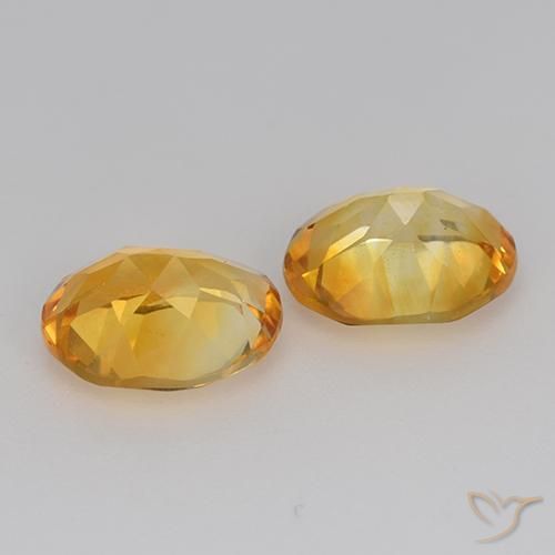 Gemas de Citrino Naranja dorado intenso natural de 3.02 ct, Ovalada, VS