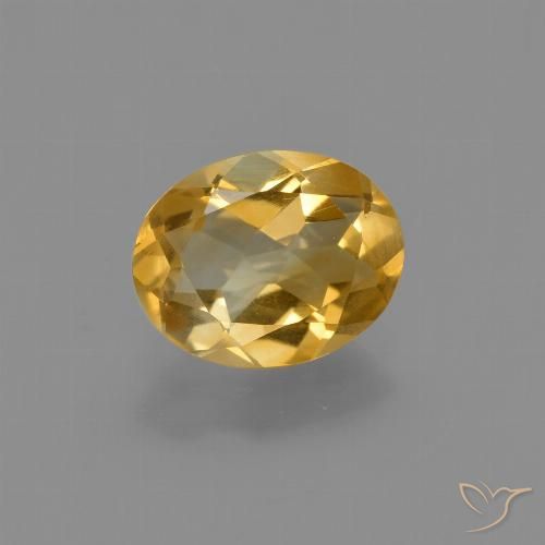 Citrino dorado natural de 1,40 ct, corte óvalo, VVS-VS