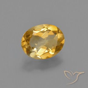 Citrino dorado natural de 1,40 ct, corte óvalo, VVS-VS