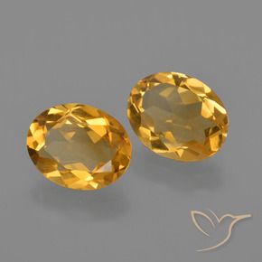 Gemas de Citrino Dorado naranja intenso natural de 2.78 ct, Ovalada, VVS-VS