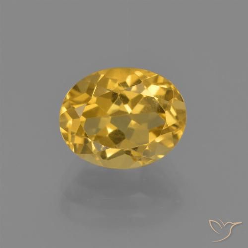 2.09ct Natural Naranja dorado intenso Citrino, Ovalada, VVS-VS