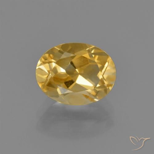 1.85ct Natural Naranja dorado Citrino, Ovalada, VS