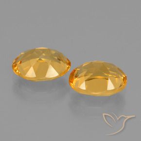 Gemas de Citrino Naranja dorado intenso natural de 3.14 ct, Ovalada, VVS-VS