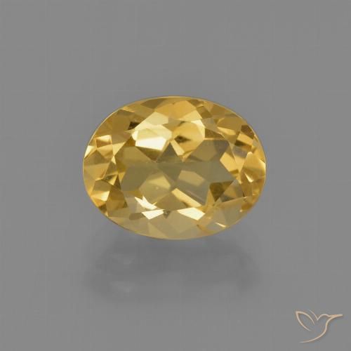 1.90ct Natural Dorado medio Citrino, Ovalada, VVS-VS