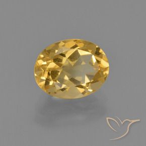 Citrino Dorado medio natural de 1.90 ct, Ovalada, VVS-VS
