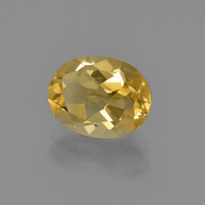 Citrino dorado natural de 1,72 ct, corte óvalo, VS