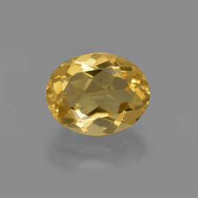 Citrino Dorado amarillo natural de 1.91 ct, Corte Óvalo, VS