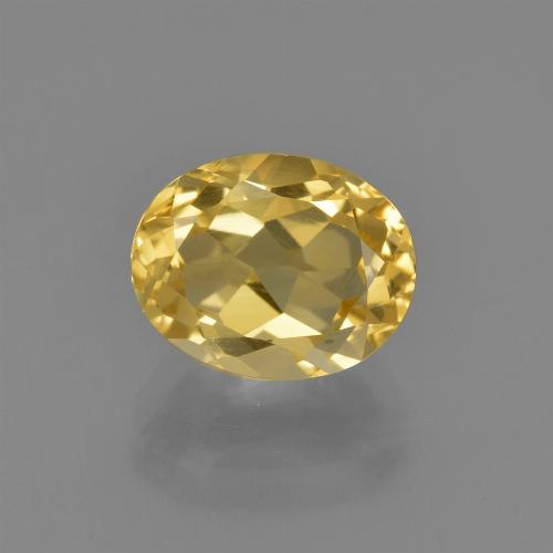 Citrino Dorado claro natural de 2.09 ct, Corte Óvalo, VVS-VS