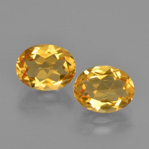 Gemas de citrino dorado natural de 3,36 ct, corte óvalo, VVS-VS