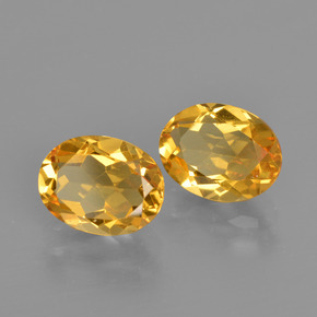 Gemas de citrino dorado natural de 3,36 ct, corte óvalo, VVS-VS