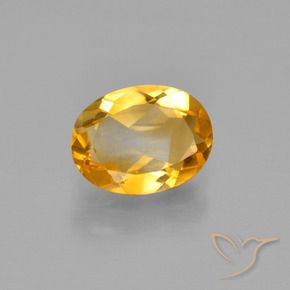 Citrino Naranja dorado intenso natural de 1.38 ct, Ovalada, VS