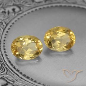 Gemas de Citrino Naranja dorado natural de 3.84 ct, Ovalada, VVS-VS