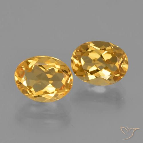 Gemas de citrino dorado natural de 3,69 ct, corte óvalo, VVS-VS