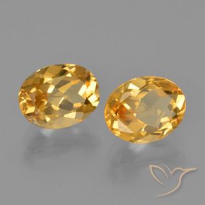 Gemas de citrino dorado natural de 3,69 ct, corte óvalo, VVS-VS