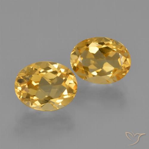 Gemas de citrino dorado natural de 4,04 ct, corte óvalo, VVS-VS