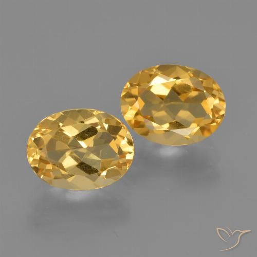3.52ctw Natural Dorado oscuro Citrino, Ovalada, VVS