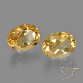 Gemas de Citrino Dorado oscuro natural de 3.52 ct, Ovalada, VVS