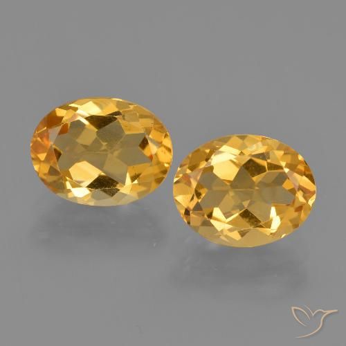 3.37ctw Natural Dorado oscuro Citrino, Ovalada, VS