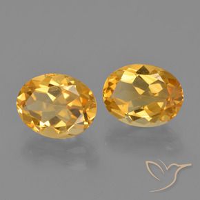 Gemas de Citrino Dorado oscuro natural de 3.37 ct, Ovalada, VS