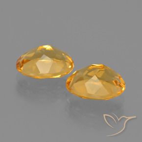 Gemas de Citrino Dorado oscuro natural de 3.37 ct, Ovalada, VS