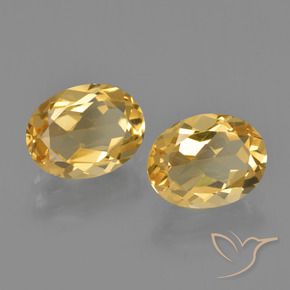 Gemas de Citrino Dorado natural de 3.31 ct, Corte Óvalo, VVS