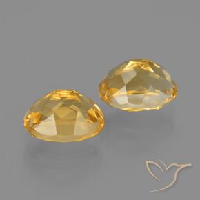 Gemas de citrino dorado-naranja claro natural de 3,82 ct, corte óvalo, VVS-VS