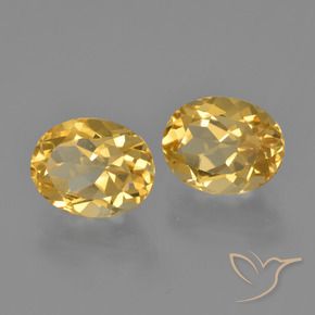 Gemas de Citrino Dorado natural de 3.95 ct, Ovalada, VVS-VS
