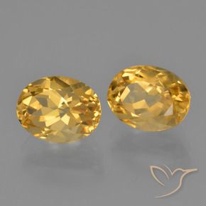 Gemas de Citrino Dorado-naranja claro natural de 4.13 ct, Ovalada, VVS-VS
