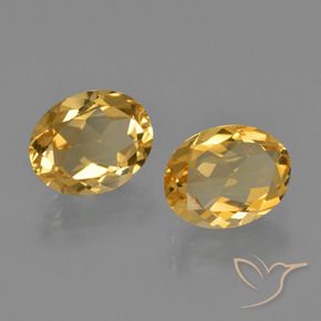 Gemas de Citrino Naranja dorado intenso natural de 3.26 ct, Ovalada, VVS