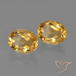 Gemas de Citrino Dorado oscuro natural de 3.40 ct, Ovalada, VS