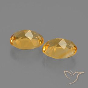 Gemas de Citrino Dorado oscuro natural de 3.40 ct, Ovalada, VS