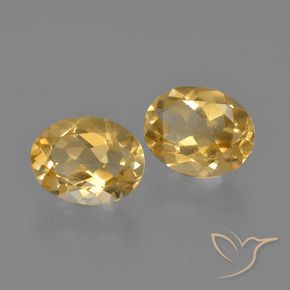 Gemas de Citrino Dorado naranja natural de 3.41 ct, Ovalada, VVS-VS