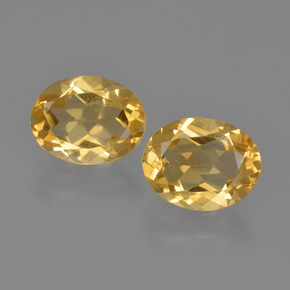 Gemas de Citrino Dorado natural de 3.44 ct, Corte Óvalo, VS
