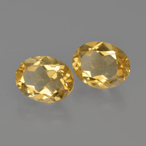 Gemas de Citrino Dorado natural de 3.44 ct, Corte Óvalo, VS