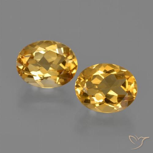 Gemas de citrino dorado natural de 3,64 ct, corte óvalo, VVS-VS